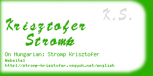 krisztofer stromp business card